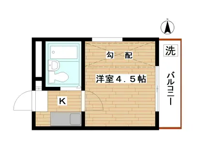 シャトー小林(1K/3階)の間取り写真