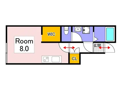 IRBIS津島福居(ワンルーム/1階)の間取り写真