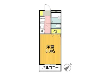 マンション表台(1K/1階)の間取り写真