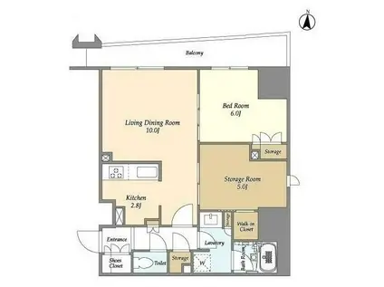 エクセレントセンタービル(1SLDK/11階)の間取り写真