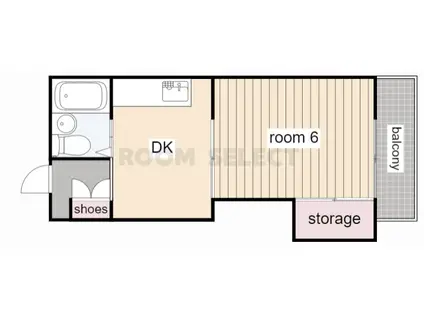 第2一社ビル(ワンルーム/3階)の間取り写真