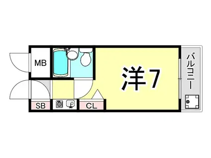 スラン76(ワンルーム/1階)の間取り写真