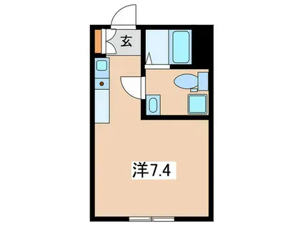 ルミエール大和24(ワンルーム/2階)の間取り写真