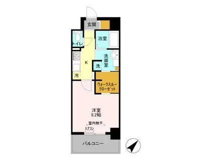 VESTA(1K/3階)の間取り写真