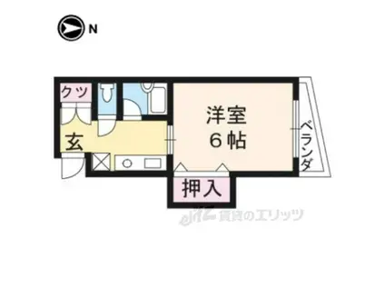 レジデンス・アールエット(1K/2階)の間取り写真