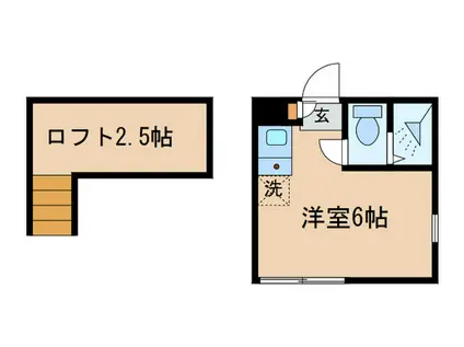 さくら元住吉(ワンルーム/2階)の間取り写真