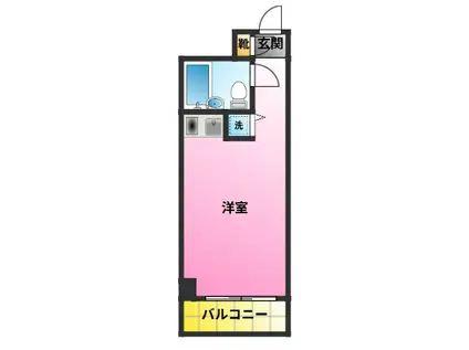 パークノヴァ武蔵小杉(ワンルーム/2階)の間取り写真