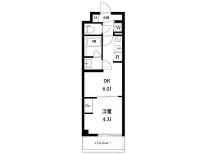 アーバンパーク東六郷I(1LDK/4階)の間取り写真