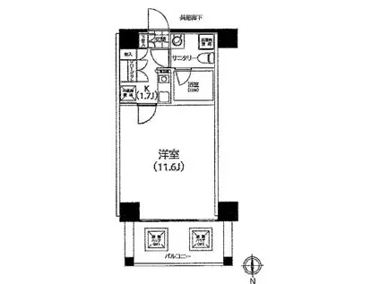 クイズ恵比寿(1K/7階)の間取り写真