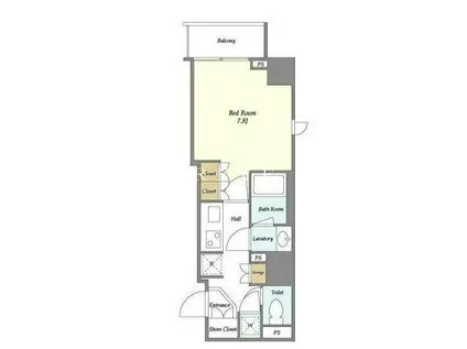 カーサスプレンディッド三田慶大前(1K/5階)の間取り写真