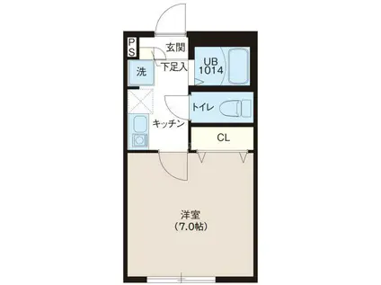 レピュア蓮根レジデンスII(1K/4階)の間取り写真