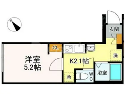 フロレスタ池袋本町(1K/1階)の間取り写真