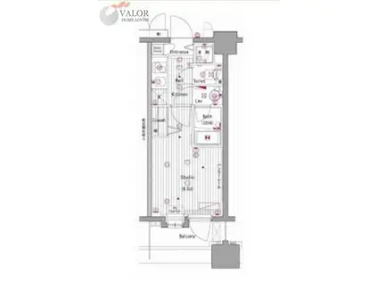 グランド・ガーラ横濱元町(1K/10階)の間取り写真