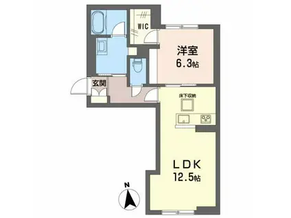 グランプレイス(1LDK/1階)の間取り写真