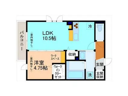 ポンパブランカ16(1LDK/3階)の間取り写真