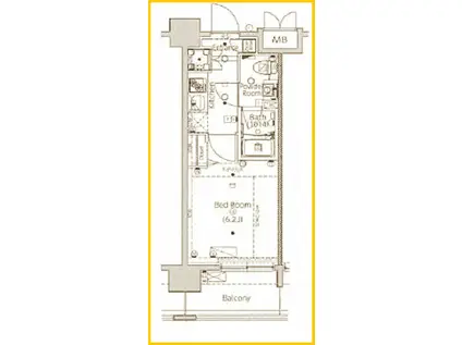 LAVENIR STATION TOWER(1K/11階)の間取り写真