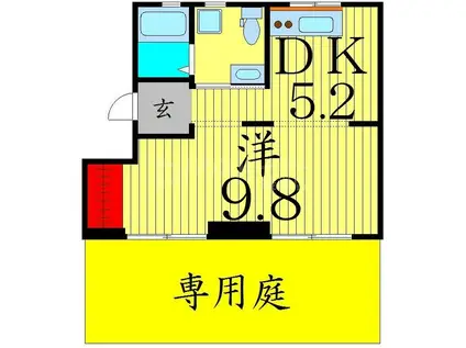 いろどりの杜 -HANDS-ON VILLAGE-(1DK/1階)の間取り写真