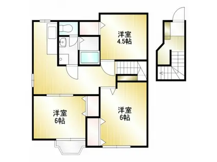 シャルマン・ディオA(3LDK/2階)の間取り写真