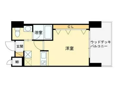 W.O.B.ROKKOHMICHI(1K/5階)の間取り写真