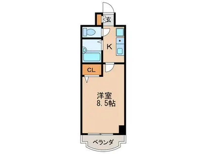 現代ハウス新栄(1K/10階)の間取り写真