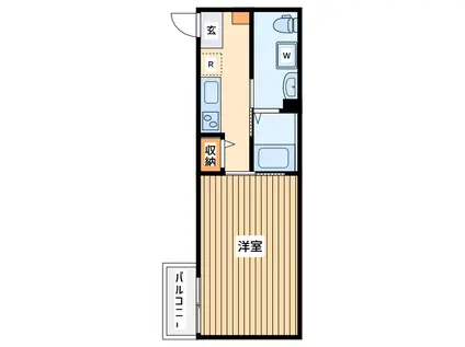 サルーテ相生(1K/1階)の間取り写真