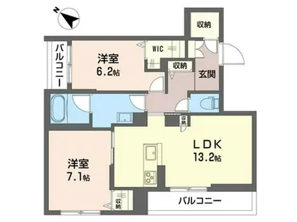 SHM サンパティーク M(2LDK/3階)の間取り写真
