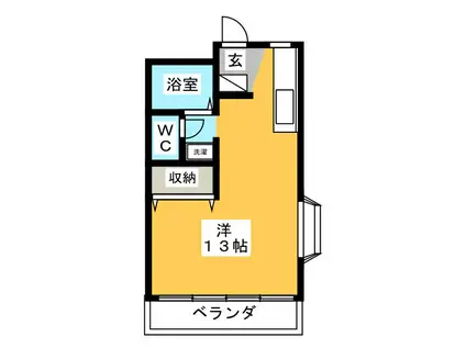 マーガレットタウン・焼津(ワンルーム/2階)の間取り写真