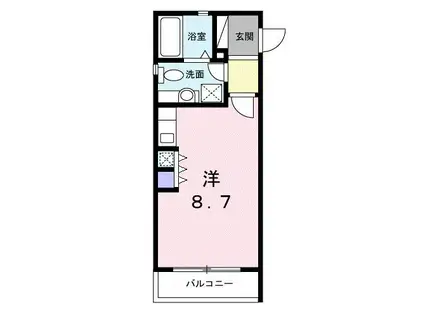 アーバンケティーズ(ワンルーム/4階)の間取り写真