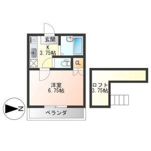 ネクステージ西川田第5(1K/2階)の間取り写真