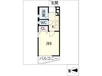 チェリーコーポ(1K/1階)の間取り写真