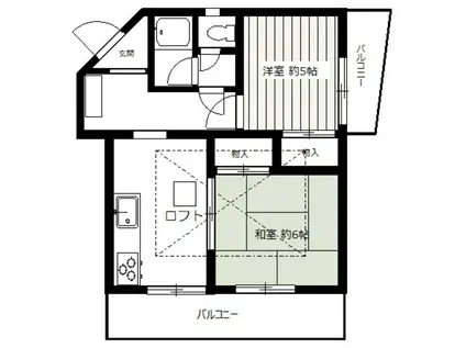 内田ビル(2DK/3階)の間取り写真