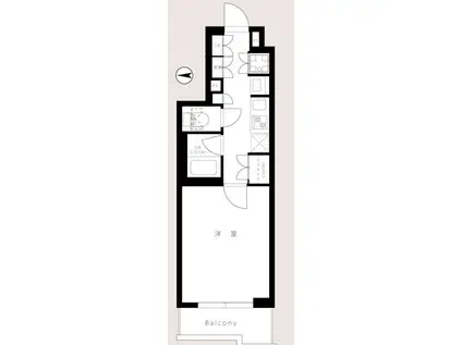 ルーブル新宿西落合八番館(1K/4階)の間取り写真