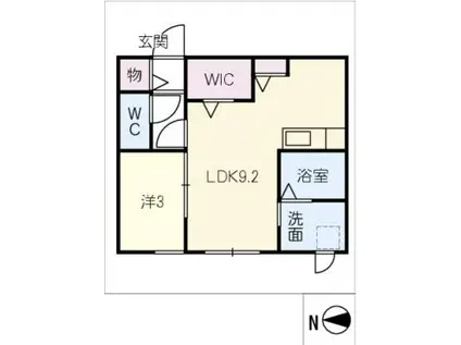 ＪＲ東海道本線 大垣駅 徒歩25分 2階建 新築(1LDK/2階)の間取り写真