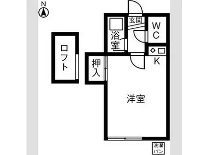 LIVEXV・B(ワンルーム/1階)の間取り写真