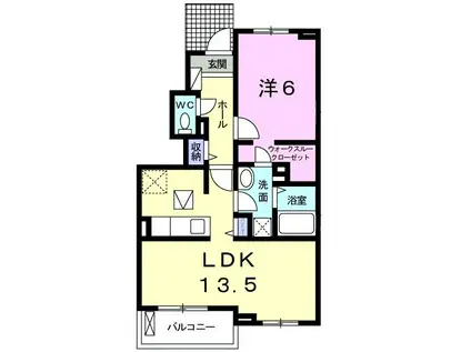 クレストメゾンII(1LDK/1階)の間取り写真