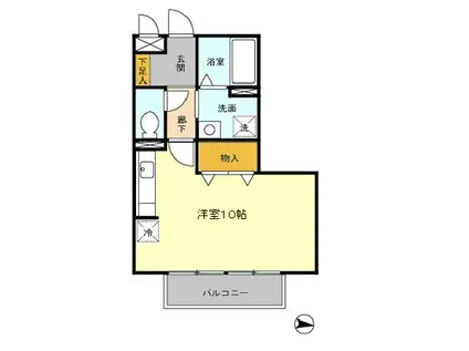 エトワールA(ワンルーム/2階)の間取り写真