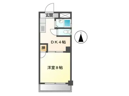 WELL BEING大須(1K/6階)の間取り写真