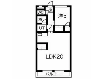 ブルーメンハウスI(1LDK/4階)の間取り写真