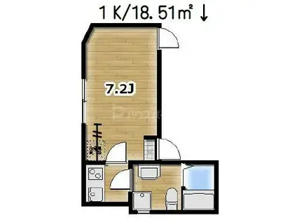 FOREST TAKASAGO(1K/2階)の間取り写真