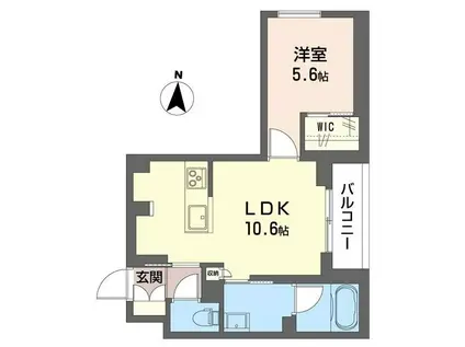 シャーメゾン大和東レジデンス(1LDK/2階)の間取り写真