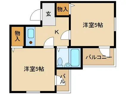 アメニティ新大阪4番館(2K/3階)の間取り写真