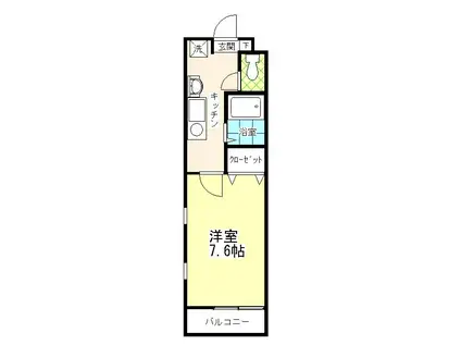 エスケーハイツ曳舟(1K/2階)の間取り写真