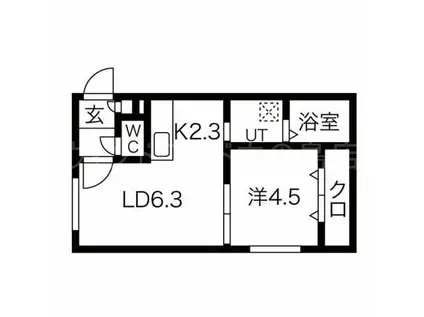 STINGRAY32(1LDK/1階)の間取り写真