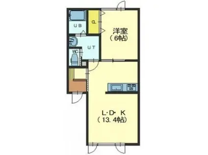 アルティジャーノ(1LDK/1階)の間取り写真