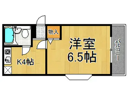 ロジェマンション(1DK/3階)の間取り写真