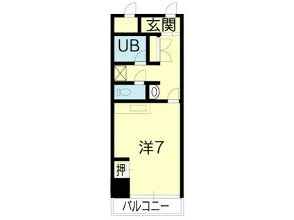 ラ・リュミエール4E八島(ワンルーム/2階)の間取り写真