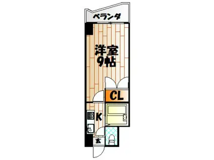 NO.35サーファーズプロジェクト2100小倉駅(1K/10階)の間取り写真