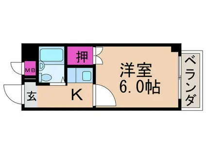 ハウスアイ菅原(1K/3階)の間取り写真