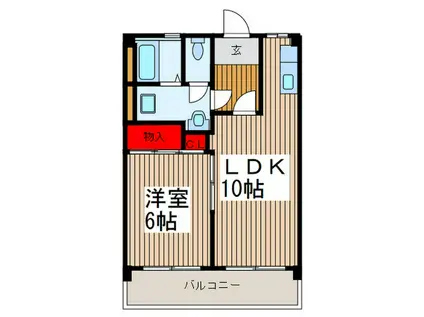 WADA・11(1LDK/4階)の間取り写真