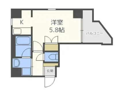 CHATEAU NAMBA RIPPLE(1K/3階)の間取り写真